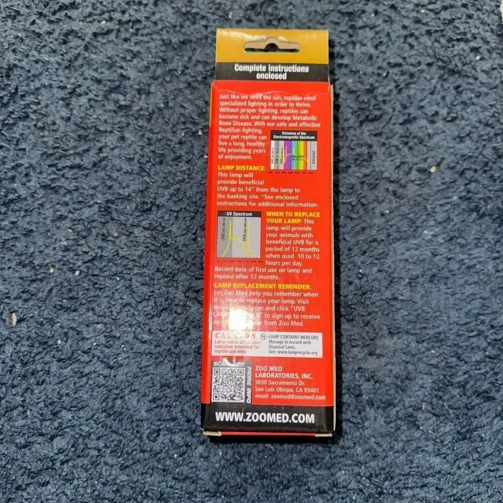 ZOO MED REPTISUN 5.0 MINI COMPACT FLUORESCENT DESERT BULB - 26 WATT - FS-C5 NEW